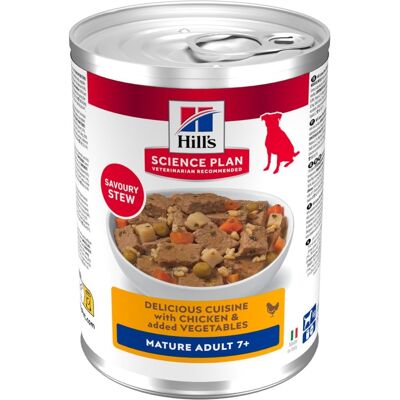 12x363g Hill's Science Plan Mature Adult Ragout met Kip & toegevoegde Groenten nat hondenvoer 12x363g Hill's Science Plan Mature Adult Ragout met Kip & toegevoegde Groenten nat hondenvoer