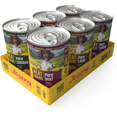 Josera Meatlovers Pure 6 x 400 g - Mix (4 Soorten, nieuw Design) Josera Meatlovers Pure 6 x 400 g - Mix (4 Soorten, nieuw Design)