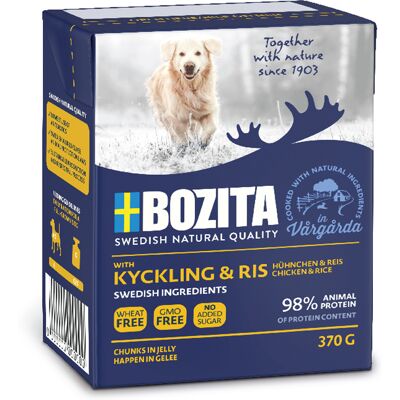 Bozita Hapjes in Gelei 12 x 370 g Hondenvoer - Kip & Rijst Bozita Hapjes in Gelei 12 x 370 g Hondenvoer - Kip & Rijst
