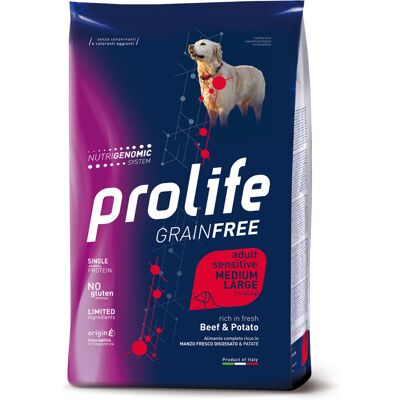 10kg Rund & Aardappel Graanvrij Sensitive Prolife 10kg Rund & Aardappel Graanvrij Sensitive Prolife