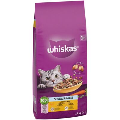 14kg 1+ Sterile Kip Whiskas Kattenvoer 14kg 1+ Sterile Kip Whiskas Kattenvoer