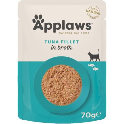Economy pack 24x70 Tonijnfilet Applaws Naturel in bouillon natvoer voor katten Economy pack 24x70 Tonijnfilet Applaws Naturel in bouillon natvoer voor katten