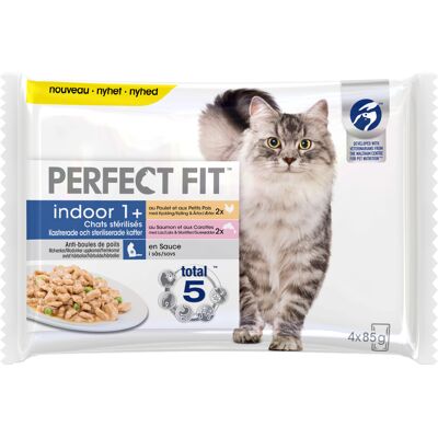 52x85g Sterilised Indoor 1+ (Kip & Zalm) Perfect Fit Kattenvoer 52x85g Sterilised Indoor 1+ (Kip & Zalm) Perfect Fit Kattenvoer