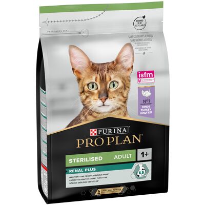 Purina Pro Plan Sterilised Adult Renal Plus - Rijk aan Kalkoen Kattenvoer - 3 kg Purina Pro Plan Sterilised Adult Renal Plus - Rijk aan Kalkoen Kattenvoer - 3 kg