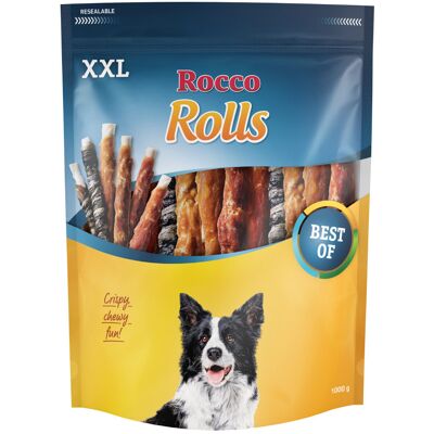 1kg Rolls Kipfilet, Eendenborstfilet & Vis Rocco Hondensnacks 1kg Rolls Kipfilet, Eendenborstfilet & Vis Rocco Hondensnacks