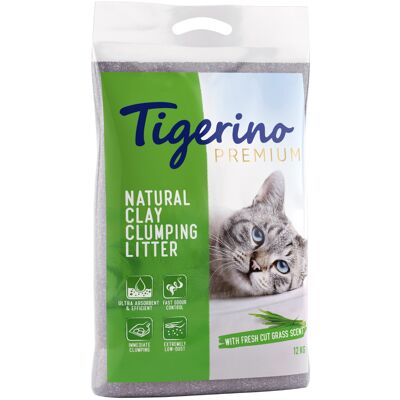 2x12kg Tigerino Premium Kattenbakvulling - Fresh Cut Grass 2x12kg Tigerino Premium Kattenbakvulling - Fresh Cut Grass