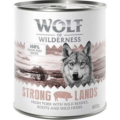 6x800g Strong Lands Varken Wolf of Wilderness Hondenvoer 6x800g Strong Lands Varken Wolf of Wilderness Hondenvoer