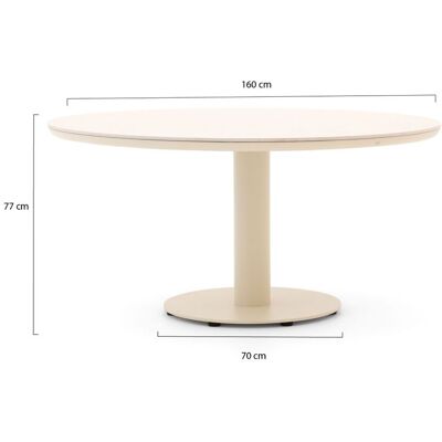Apple Bee Melville dining tuintafel ø 160cm - Laagste prijsgarantie! Wit Apple Bee Melville dining tuintafel ø 160cm - Laagste prijsgarantie! Wit
