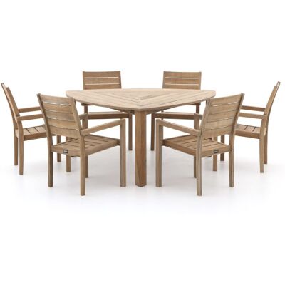 ROUGH Furniture ROUGH-S 170cm dining tuinset 7-delig stapelbaar - Laagste prijsgarantie! Bruin ROUGH Furniture ROUGH-S 170cm dining tuinset 7-delig stapelbaar - Laagste prijsgarantie! Bruin