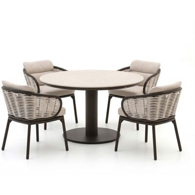 Apple Bee Pine Key/Melville ø 140cm dining tuinset 5-delig - Laagste prijsgarantie! Taupe Apple Bee Pine Key/Melville ø 140cm dining tuinset 5-delig - Laagste prijsgarantie! Taupe