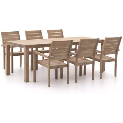 ROUGH Furniture ROUGH-S 220cm dining tuinset 7-delig stapelbaar - Laagste prijsgarantie! Bruin ROUGH Furniture ROUGH-S 220cm dining tuinset 7-delig stapelbaar - Laagste prijsgarantie! Bruin