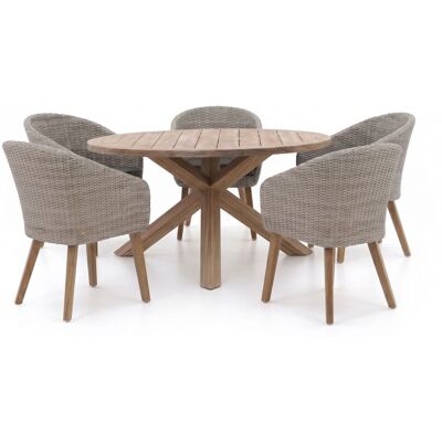 Intenso Furniture Intenso Tropea/ROUGH-Y ø150cm dining tuinset 6-delig - Laagste prijsgarantie! Intenso Furniture Intenso Tropea/ROUGH-Y ø150cm dining tuinset 6-delig - Laagste prijsgarantie!