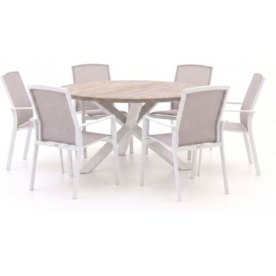 Forza Furniture Forza Altea/ROUGH-Y ø150cm dining tuinset 7-delig stapelbaar - Laagste prijsgarantie! Forza Furniture Forza Altea/ROUGH-Y ø150cm dining tuinset 7-delig stapelbaar - Laagste prijsgarantie!