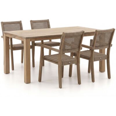 ROUGH Furniture ROUGH-Batang Rope/ROUGH-X 200cm dining tuinset 5-delig stapelbaar - Laagste prijsgarantie! Bruin ROUGH Furniture ROUGH-Batang Rope/ROUGH-X 200cm dining tuinset 5-delig stapelbaar - Laagste prijsgarantie! Bruin