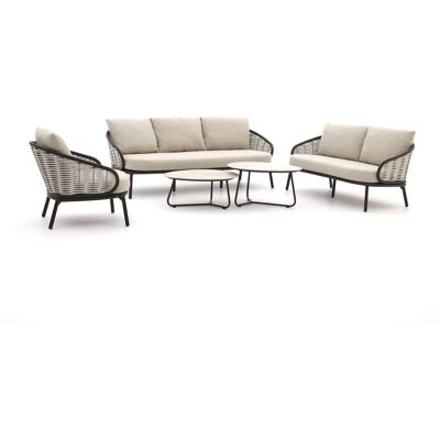 Apple Bee Pine Key stoel-bank loungeset 5-delig 6-zits - Laagste prijsgarantie! Taupe Apple Bee Pine Key stoel-bank loungeset 5-delig 6-zits - Laagste prijsgarantie! Taupe