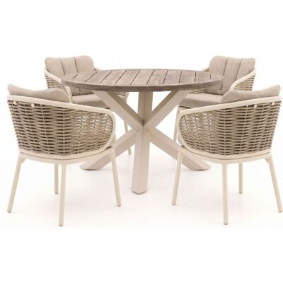 Apple Bee Pine Key/ROUGH-Y ø120cm dining tuinset 5-delig - Laagste prijsgarantie! Apple Bee Pine Key/ROUGH-Y ø120cm dining tuinset 5-delig - Laagste prijsgarantie!