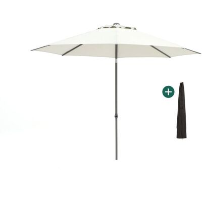 Shadowline Push-up parasol ø 300cm - Laagste prijsgarantie! Grijs Shadowline Push-up parasol ø 300cm - Laagste prijsgarantie! Grijs