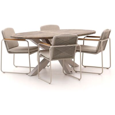 Manifesto Furniture Bellagio Sordio/ROUGH-Y Ellips 200cm dining tuinset 5-delig stapelbaar - Laagste prijsgarantie! Bruin Manifesto Furniture Bellagio Sordio/ROUGH-Y Ellips 200cm dining tuinset 5-delig stapelbaar - Laagste prijsgarantie! Bruin