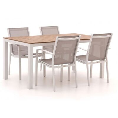 Forza Furniture Forza Altea/Fidenza 160cm dining tuinset 5-delig stapelbaar - Laagste prijsgarantie! Wit Forza Furniture Forza Altea/Fidenza 160cm dining tuinset 5-delig stapelbaar - Laagste prijsgarantie! Wit