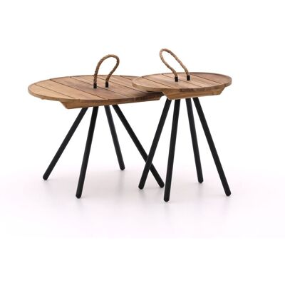 Apple Bee Elle lounge tuintafels ø60 (h:40cm)/ø40 (h:45cm) - Laagste prijsgarantie! Zwart Apple Bee Elle lounge tuintafels ø60 (h:40cm)/ø40 (h:45cm) - Laagste prijsgarantie! Zwart