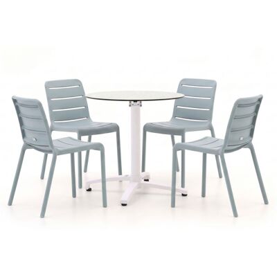 Forza Furniture Forza Narni/Canzo ø80cm dining tuinset 5-delig stapelbaar - Laagste prijsgarantie! Forza Furniture Forza Narni/Canzo ø80cm dining tuinset 5-delig stapelbaar - Laagste prijsgarantie!