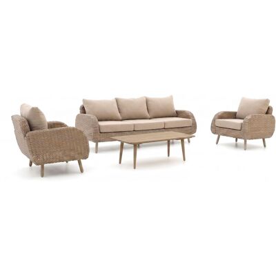 Intenso Furniture Intenso Suzzara/Rough-K lounge stoel-bank loungeset 4-delig - Laagste prijsgarantie! Taupe Intenso Furniture Intenso Suzzara/Rough-K lounge stoel-bank loungeset 4-delig - Laagste prijsgarantie! Taupe
