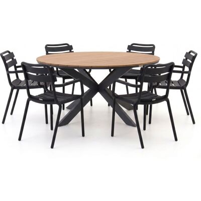Forza Furniture Forza Vico/Fidenza ø149cm dining tuinset 7-delig stapelbaar - Laagste prijsgarantie! Forza Furniture Forza Vico/Fidenza ø149cm dining tuinset 7-delig stapelbaar - Laagste prijsgarantie!