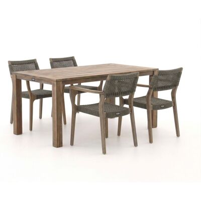 ROUGH Furniture ROUGH-L Rope/ROUGH-S 160cm dining tuinset 5-delig stapelbaar - Laagste prijsgarantie! Bruin ROUGH Furniture ROUGH-L Rope/ROUGH-S 160cm dining tuinset 5-delig stapelbaar - Laagste prijsgarantie! Bruin