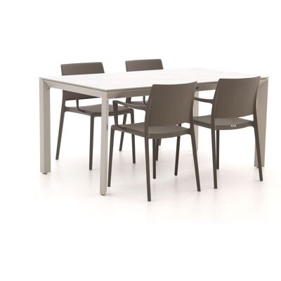 Forza Furniture Forza Sile/Sestino 160cm dining tuinset 5-delig stapelbaar - Laagste prijsgarantie! Wit Forza Furniture Forza Sile/Sestino 160cm dining tuinset 5-delig stapelbaar - Laagste prijsgarantie! Wit