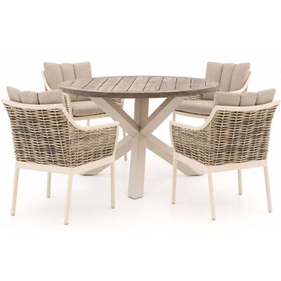 Apple Bee Milou/ROUGH-Y ø120cm dining tuinset 5-delig - Laagste prijsgarantie! Apple Bee Milou/ROUGH-Y ø120cm dining tuinset 5-delig - Laagste prijsgarantie!