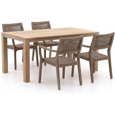 ROUGH Furniture ROUGH-L Rope/ROUGH-S 160cm dining tuinset 5-delig stapelbaar - Laagste prijsgarantie! Grijs ROUGH Furniture ROUGH-L Rope/ROUGH-S 160cm dining tuinset 5-delig stapelbaar - Laagste prijsgarantie! Grijs