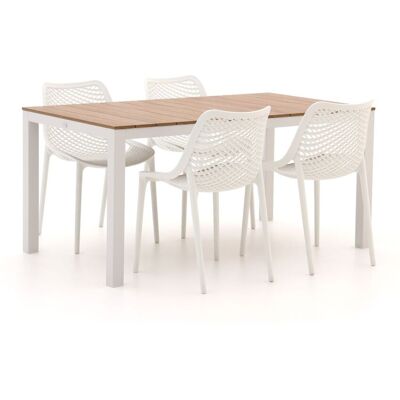 Forza Furniture Forza Ripi/Fidenza 160cm dining tuinset 5-delig stapelbaar - Laagste prijsgarantie! Wit Forza Furniture Forza Ripi/Fidenza 160cm dining tuinset 5-delig stapelbaar - Laagste prijsgarantie! Wit