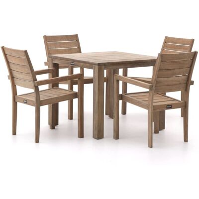 ROUGH Furniture ROUGH-S dining tuinset 90cm 5-delig stapelbaar - Laagste prijsgarantie! Bruin ROUGH Furniture ROUGH-S dining tuinset 90cm 5-delig stapelbaar - Laagste prijsgarantie! Bruin