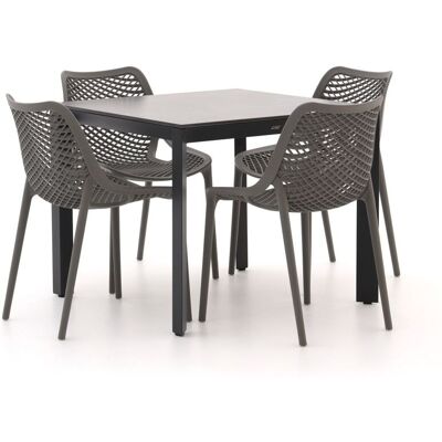 Forza Furniture Forza Ripi/Sestino 90cm dining tuinset 5-delig stapelbaar - Laagste prijsgarantie! Grijs Forza Furniture Forza Ripi/Sestino 90cm dining tuinset 5-delig stapelbaar - Laagste prijsgarantie! Grijs