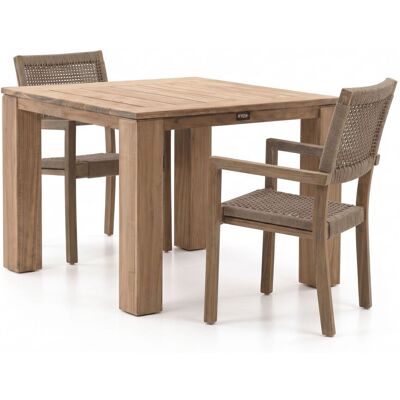 ROUGH Furniture ROUGH-Batang Rope/ROUGH-X 100cm dining tuinset 3-delig stapelbaar - Laagste prijsgarantie! Bruin ROUGH Furniture ROUGH-Batang Rope/ROUGH-X 100cm dining tuinset 3-delig stapelbaar - Laagste prijsgarantie! Bruin