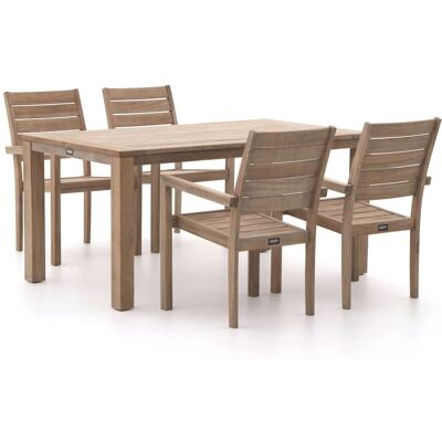 ROUGH Furniture ROUGH-S dining tuinset 160cm 5-delig stapelbaar - Laagste prijsgarantie! Bruin ROUGH Furniture ROUGH-S dining tuinset 160cm 5-delig stapelbaar - Laagste prijsgarantie! Bruin
