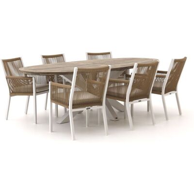 Manifesto Furniture Manifesto Rivola/ROUGH-Y Ellips 240cm dining tuinset 7-delig - Laagste prijsgarantie! Wit Manifesto Furniture Manifesto Rivola/ROUGH-Y Ellips 240cm dining tuinset 7-delig - Laagste prijsgarantie! Wit