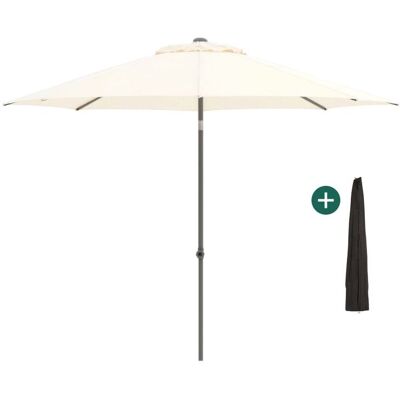 Shadowline Push-up parasol ø 300cm - Laagste prijsgarantie! Wit Shadowline Push-up parasol ø 300cm - Laagste prijsgarantie! Wit