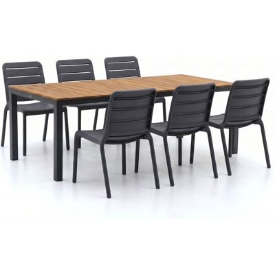 Forza Furniture Forza Narni/Fidenza 220cm dining tuinset 7-delig stapelbaar - Laagste prijsgarantie! Forza Furniture Forza Narni/Fidenza 220cm dining tuinset 7-delig stapelbaar - Laagste prijsgarantie!