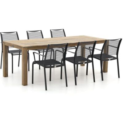 Apple Bee Hawaii/ROUGH-S 220cm dining tuinset 7-delig stapelbaar - Laagste prijsgarantie! Grijs Apple Bee Hawaii/ROUGH-S 220cm dining tuinset 7-delig stapelbaar - Laagste prijsgarantie! Grijs