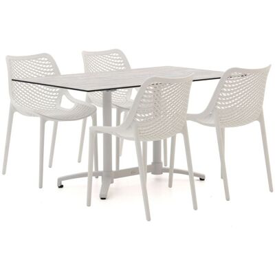 Forza Furniture Forza Ripi/Canzo 140cm dining tuinset 5-delig stapelbaar inklapbaar - Laagste prijsgarantie! Grijs Forza Furniture Forza Ripi/Canzo 140cm dining tuinset 5-delig stapelbaar inklapbaar - Laagste prijsgarantie! Grijs