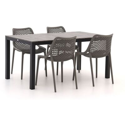 Forza Furniture Forza Ripi/Fidenza 160cm dining tuinset 5-delig stapelbaar - Laagste prijsgarantie! Grijs Forza Furniture Forza Ripi/Fidenza 160cm dining tuinset 5-delig stapelbaar - Laagste prijsgarantie! Grijs