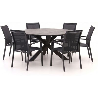 Forza Furniture Forza Centallo/Fidenza ø149cm dining tuinset 7-delig stapelbaar - Laagste prijsgarantie! Forza Furniture Forza Centallo/Fidenza ø149cm dining tuinset 7-delig stapelbaar - Laagste prijsgarantie!