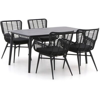 Intenso Furniture Intenso Asti/Sora 160cm dining tuinset 5-delig - Laagste prijsgarantie! Zwart Intenso Furniture Intenso Asti/Sora 160cm dining tuinset 5-delig - Laagste prijsgarantie! Zwart