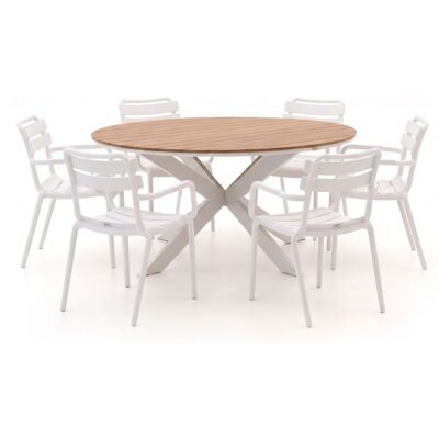 Forza Furniture Forza Vico/Fidenza ø149cm dining tuinset 7-delig stapelbaar - Laagste prijsgarantie! Forza Furniture Forza Vico/Fidenza ø149cm dining tuinset 7-delig stapelbaar - Laagste prijsgarantie!