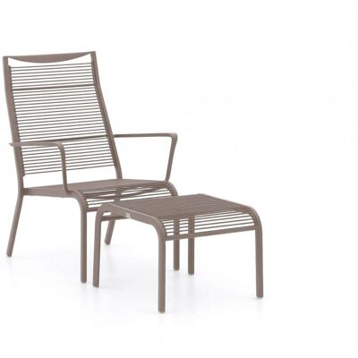 Apple Bee Hawaii lounge tuinstoel stapelbaar met voetenbank - Laagste prijsgarantie! Taupe Apple Bee Hawaii lounge tuinstoel stapelbaar met voetenbank - Laagste prijsgarantie! Taupe