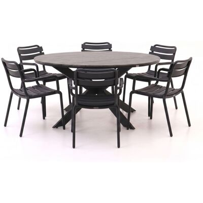 Forza Furniture Forza Vico/Fidenza ø149cm dining tuinset 7-delig stapelbaar - Laagste prijsgarantie! Forza Furniture Forza Vico/Fidenza ø149cm dining tuinset 7-delig stapelbaar - Laagste prijsgarantie!