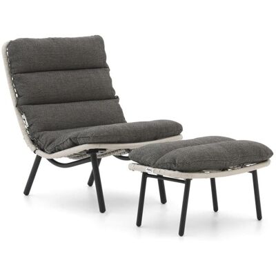 Forza Furniture Forza Marradi lounge tuinstoel met voetenbank - Laagste prijsgarantie! Grijs Forza Furniture Forza Marradi lounge tuinstoel met voetenbank - Laagste prijsgarantie! Grijs