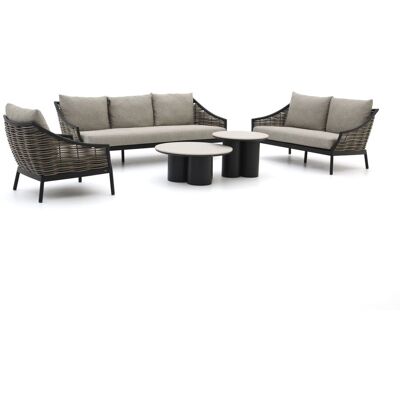 Apple Bee Milou/Tonga stoel-bank loungeset 5-delig 6-zits - Laagste prijsgarantie! Zwart Apple Bee Milou/Tonga stoel-bank loungeset 5-delig 6-zits - Laagste prijsgarantie! Zwart