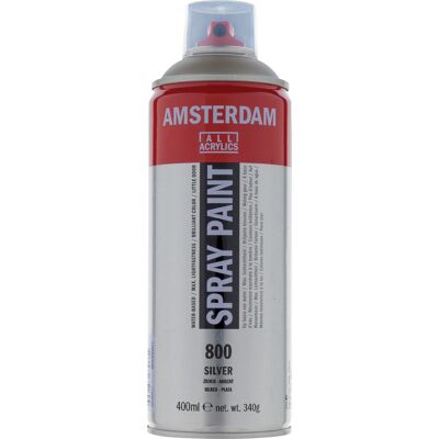 Amsterdam Spraypaint - 400 ml - Zilver 800 8712079351694 Verf Amsterdam Spraypaint - 400 ml - Zilver 800 8712079351694 Verf